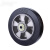 铸铁脚轮4/5寸平板手推车轮重型万向轮拖车滑轮橡胶6/8寸轮子 绿色