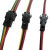 JST SM 2芯插头公-母EL电线电缆接头适配器15cm LED连接线 SM2P公母都50厘米各50条