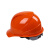 abs安全帽国标工地施工程建筑透气加厚夏季玻璃钢头帽盔工人定制 欧式透气ABS) 桔色