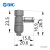 SMC AS系列 速度控制阀 弯头型 AS1201F-M5-02A 排气节流 M5X0.8 外径Φ2mm 带快换接头