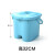 妙洁贝净洁    加高加厚足浴桶按摩保温泡脚桶足浴盆 塑料手提洗 特大号带盖 高(32CM) 蓝色 +水勺