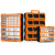 抽屉零件盒塑料多格分类柜配件螺丝分隔收纳盒乐高分格箱子 抽屉零件盒4格(橙色) 可拼接