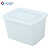 和一可塑 加厚塑料特大号带盖收纳箱盒衣物储物箱子周转洁具餐具整理箱 4#整理箱20L-白 415*300*215mm