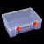 抽屉零件盒塑料螺丝盒长方形分隔箱五金配件电子元件收纳盒A 桔色小号矮款25.2_19_8CM
