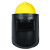 6PA3焊帽铝头盔式焊接面具安全帽式电焊面罩头戴式焊接面具 HR36黄安全帽+6PA3焊帽
