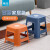 茶花家居茶花家用厚塑料现代简约儿童矮小凳子结实耐用便携可叠放出租房 矮凳*橙色