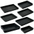 塑料托盘长方形方盘加厚元件盒物料盒零件盒工具周转箱黑色 4号方盘 外尺寸320*235*43mm