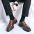 缇曼莉布洛克皮鞋男商务休闲通勤增高英伦韩版西装感结婚新郎鞋棕色 17-1棕色真皮 高品质款 44