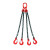 尚留鑫 起重链条吊索具3吨1.5米四腿G80锰钢组合吊具