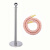 月桐（yuetong）圆球礼宾杆含麻绳 YT-D0370 银色杆+金钩粉色麻绳 950×320×51mm 1套