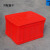 瀚海融科      红色塑料周转箱不良品箱胶箱工业储物箱加厚长方形大号收纳箱 M5710/640*430*115mm