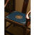 中式椅子坐垫椅垫座垫圈椅实木沙发垫乳胶海绵垫凳子茶椅垫子 花田错米白色 45X38厚3cm椅垫含海绵
