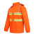 赫思迪格 环卫雨衣套装 分体双条安全警示反光衣 双杠橘色XL HGJ-1449