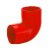 星期十 PVC阻燃电工套管电线管接头线管管件配件20弯头（红色）定制