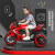 钻诗（zuanshi）新款儿童电动电瓶摩托车宝宝带音乐早教三轮遥控玩具可充电可骑人 蓝色双驱+大电+全功能+灯轮+皮座