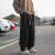 胖胖哥日系cityboy裤子男款夏季直筒宽松休闲长裤垂感高级感潮牌 黑色 4XL190-205斤
