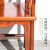 紫翔龙 红木家具缅甸花梨（学名：大果紫檀）明式雕刻圈椅三件套 茶椅实木椅子家用组合中式明清古典三件套 明式雕花圈椅