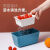 茶花谷懒人嗑瓜子客厅桌面垃圾桶家用果糖盒创意零食干果盘沥水 蓝色1个装