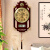 新中式挂钟中国风万年历带日历温度钟表客厅挂式时钟家用钟饰 回纹鹿头金钟面品牌机芯 20英寸以上