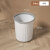 谋福（CNMF）垃圾桶 简约客厅塑料纸篓 厕所卫生间压圈垃圾篓（小号白色 ）