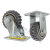 ONEVAN风火轮聚氨酯脚轮 耐磨轻音重型工业轮子 4寸(2转向+2定向) 灰色