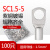 SC10/6/4窥口铜鼻子SC16/25SC35SC50/70平方-5/6/8/10/12冷压端子 SC1.5-5（100只）