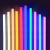 t5彩色灯管一体化led红紫蓝粉红有色日光灯装饰光管霓虹T8长条灯 插电款粉光 1.2