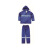 代尔塔（DELTAPLUS）反光条PVC劳保分体雨衣 藏青色 M 1套 407004