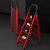 梯子家用折叠梯加厚人字梯多功能移动楼梯伸缩登高梯爬梯室内扶梯1 红色3步-加厚碳钢(超稳强承重)