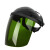 电焊面罩PC烤全脸隔热轻便头戴式防打眼氩弧焊气防护面具焊帽面屏 绿色面罩