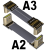 ADT标准型HDMI2.0公对公延长线 支持2K/144hz 4K/60Hz 弯头扁平线 A2-A3 3cm