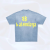 巴黎世家（BALENCIAGA）24新款纯棉圆领字母印花做旧短款 T 恤 男女同款 中号 蓝色 S