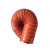 钰启隆 红色耐高温矽胶管 高温硫化软管 干燥机热风机排抽风管 高温硫化风管 4米/根 一根价 内径25mm