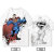 绛衫DC电影联名短袖T恤男正义联盟蝙蝠侠超人小丑周边男童潮流衣服夏 短袖图案1 100cm