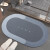庄太太 50*80cm（椭圆）蓝 卫生间吸水速干地毯地垫门口浴室防滑脚垫厨房垫ZTT-9052