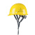 希凡里安全帽工地工程安全生产工作帽印字定制施工头盔男新国标加厚内衬 黄色 玻璃钢款