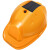 惠利得国标安全帽双风扇空调帽子蓝牙对讲带头灯太阳能充电工地帽工程帽 黄色 双风蓝牙无太阳能