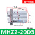 气动手指气缸HFZ/MHZ2-10d16d20d25d32d140d2dn平行开闭气爪 军绿色 MHZ2-20D3