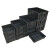 周转箱物料收纳整理筐电子元器件黑色塑胶养龟盒子箱带盖 24号带盖外尺寸620*430*155mm