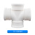 动真格（DongZhenGe）PVC排雨污水管件配件直接弯头三通伸缩节检查口PS型存水弯胶水50AA PVC75  平面四通(10个)