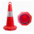 腾驰 塑料反光路锥圆锥 交通安全警示雪糕筒路障红白 70cm