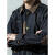 ABFV美拉德穿搭男猎装外套春夏款工装硬朗美式复古夹克灯芯绒拼接 2007夹克黑色 S