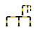 u型防撞柱钢管固定桩加油站m型防撞栏杆加厚防护栏道路警示柱 M型76* 1300*60*2.0*5.0黑底黄