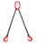 得一 吊具  吊环吊钩挂钩 G80锰钢起重链条吊索具 组合吊链工具 单位：套 2吨1米双链 