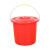 曦巢 塑料红色水桶手提洗车水桶加厚带盖通用清洁提桶储水桶17.5L	