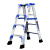 梯子加宽加厚铝合金双侧工程人字2米不伸缩便携爬梯折叠楼梯 1.5米红色加固加强