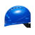 安全帽abs工地透气建筑工程领导监理加厚电工防砸玻璃钢头盔印字 蓝色