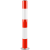 安赛瑞 钢管警示柱 反光固定立柱防撞柱 交通路障警戒桩 76x750mm 红白加厚款 1D00120