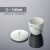 陶瓷坩埚实验室 小型坩埚杯 带盖 耐高温陶瓷杯 5 10 15 25 30 40 50 70 100 【BKMAM】10ml 陶瓷坩埚