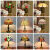 欧美式复古彩色玻璃酒吧卧室床头台灯创意地中海餐厅老调光灯 17-桔色台灯 拉线开关